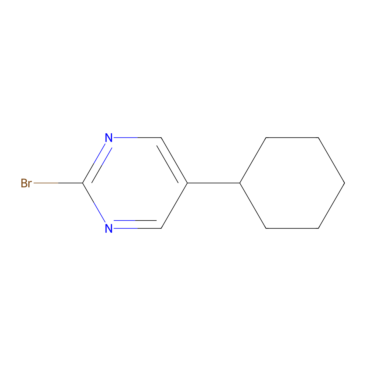 2-Bromo-5-cyclohexylpyrimidine molecular structure, CAS 1353855-83-0
