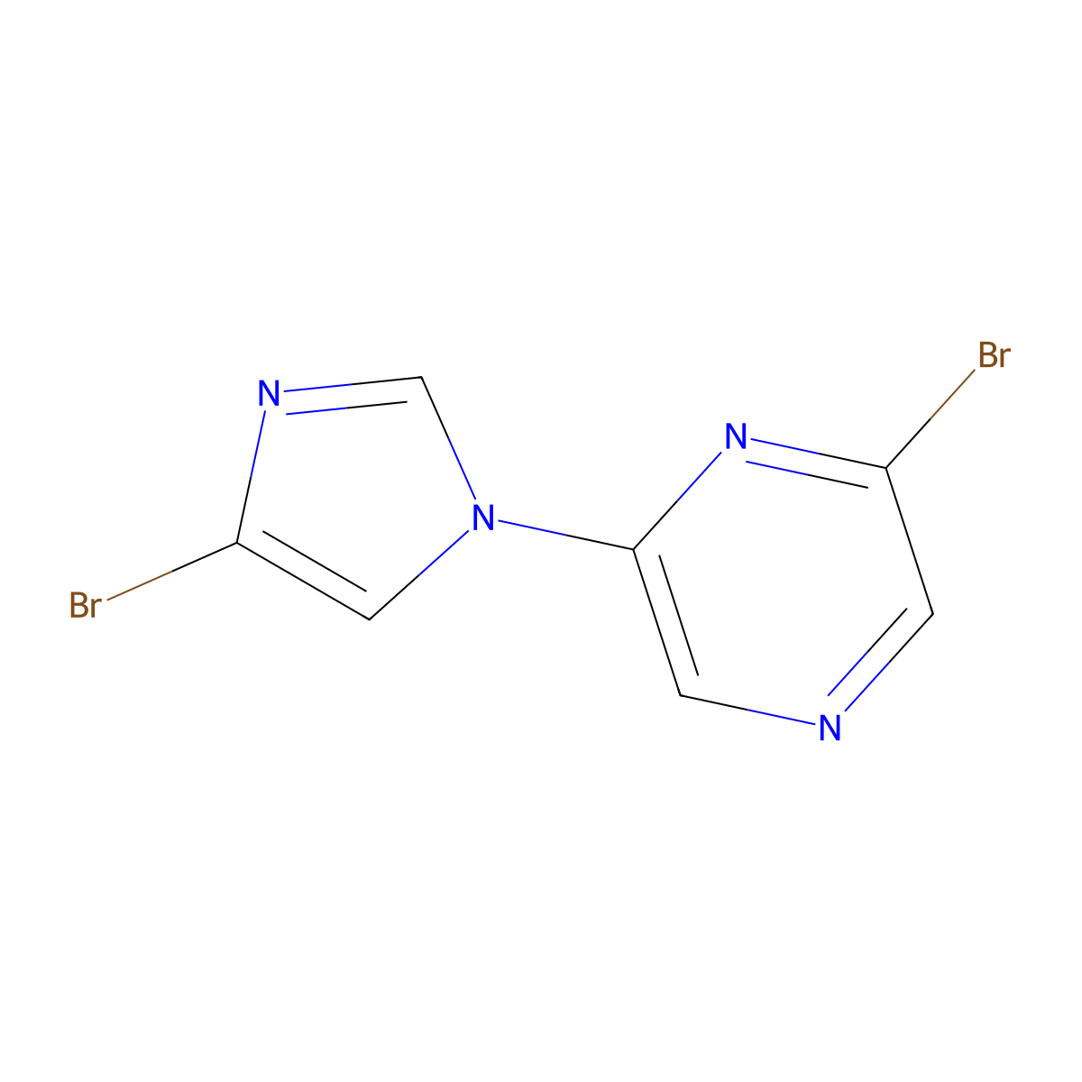 1-(6-Bromo-2-pyrazyl)-4-bromoimidazole molecular structure, CAS 1353855-84-1
