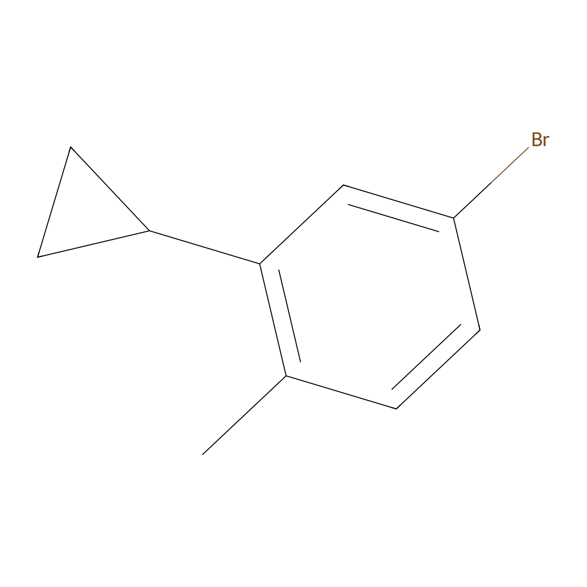 4-Methyl-3-cyclopropylbromobenzene molecular structure, CAS 1353855-90-9