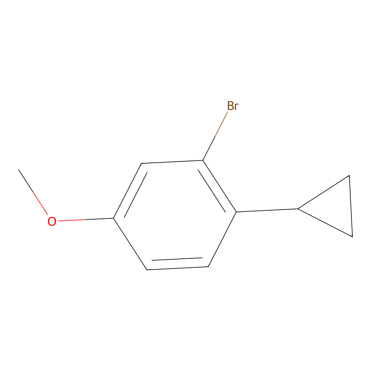 2-Bromo-1-cyclopropyl-4-methoxybenzene molecular structure, CAS 1353855-96-5