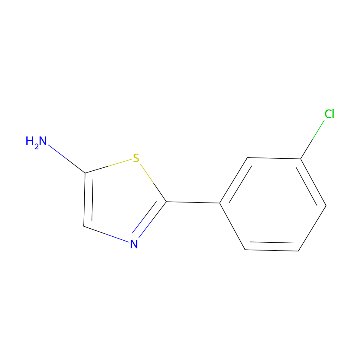 2-(3-Chlorophenyl)thiazol-5-amine molecular structure, CAS 1353856-08-2
