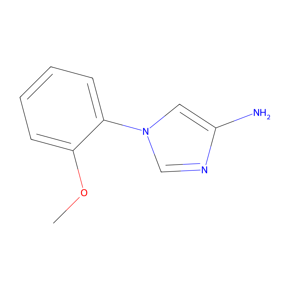 4-Amino-1-(2-methoxyphenyl)imidazole molecular structure, CAS 1353856-16-2