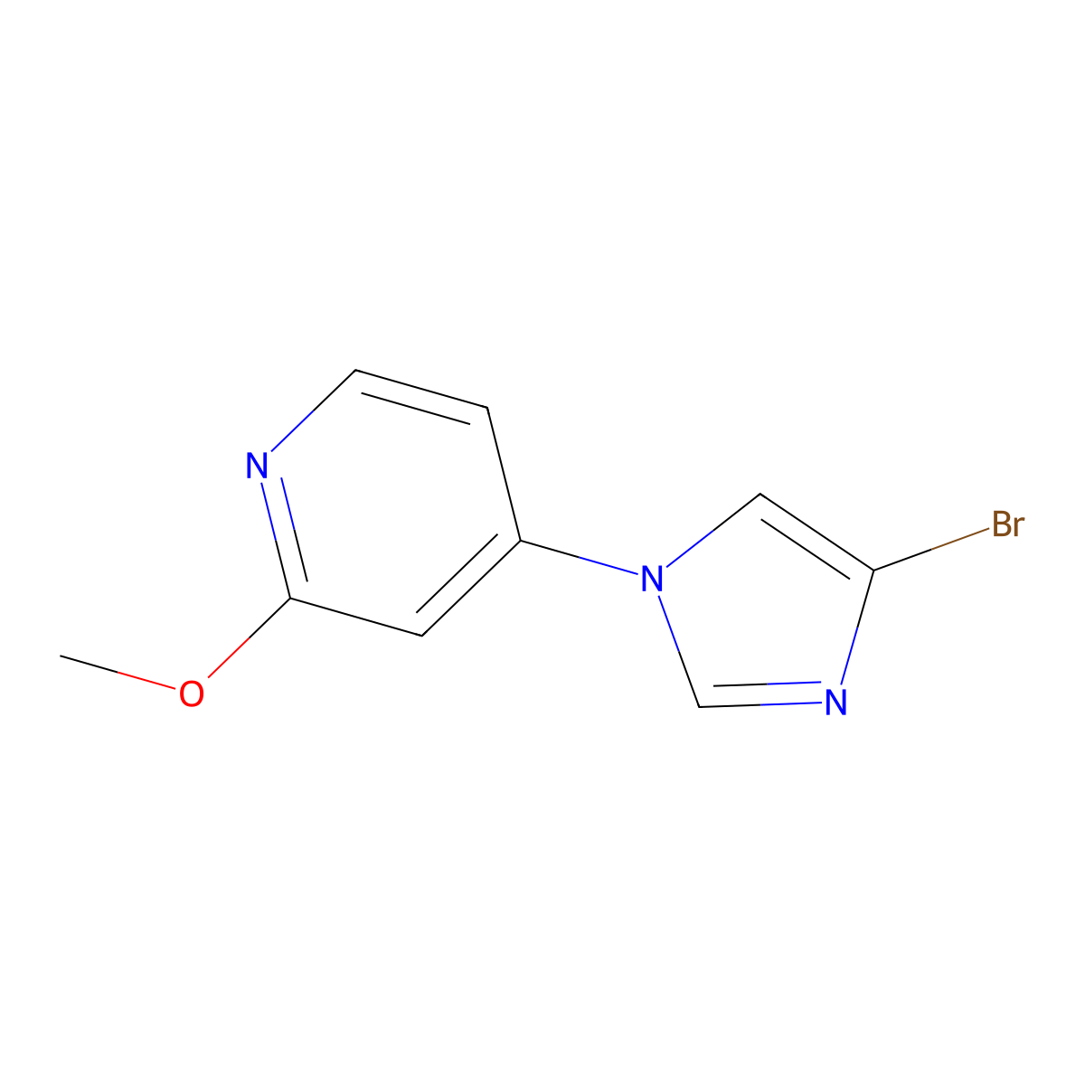 4-Bromo-1-(2-methoxy-4-pyridyl)imidazole molecular structure, CAS 1353856-23-1