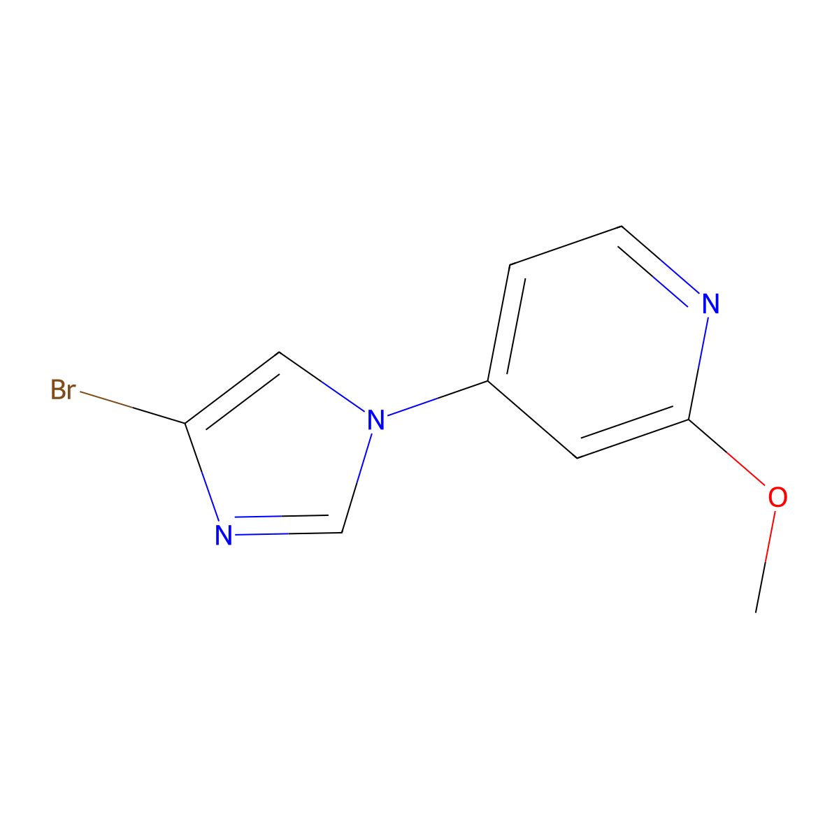 4-Bromo-1-(2-methoxy-4-pyridyl)imidazole molecular structure, CAS 1353856-23-1