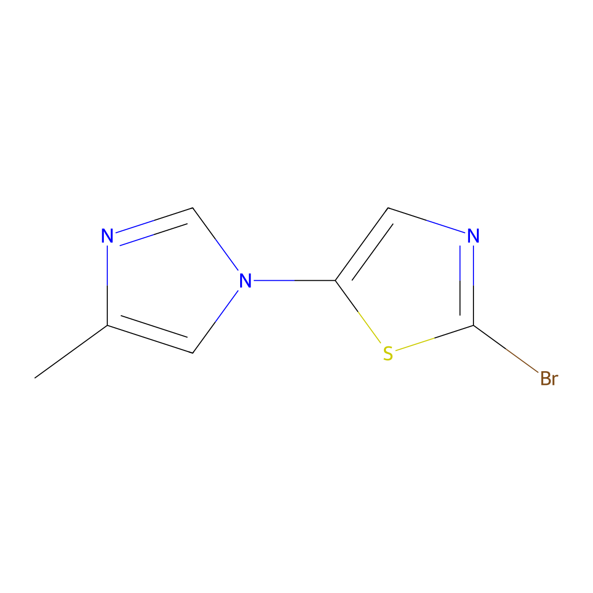 2-Bromo-5-(4-methylimidazol-1-yl)thiazole molecular structure, CAS 1353856-25-3