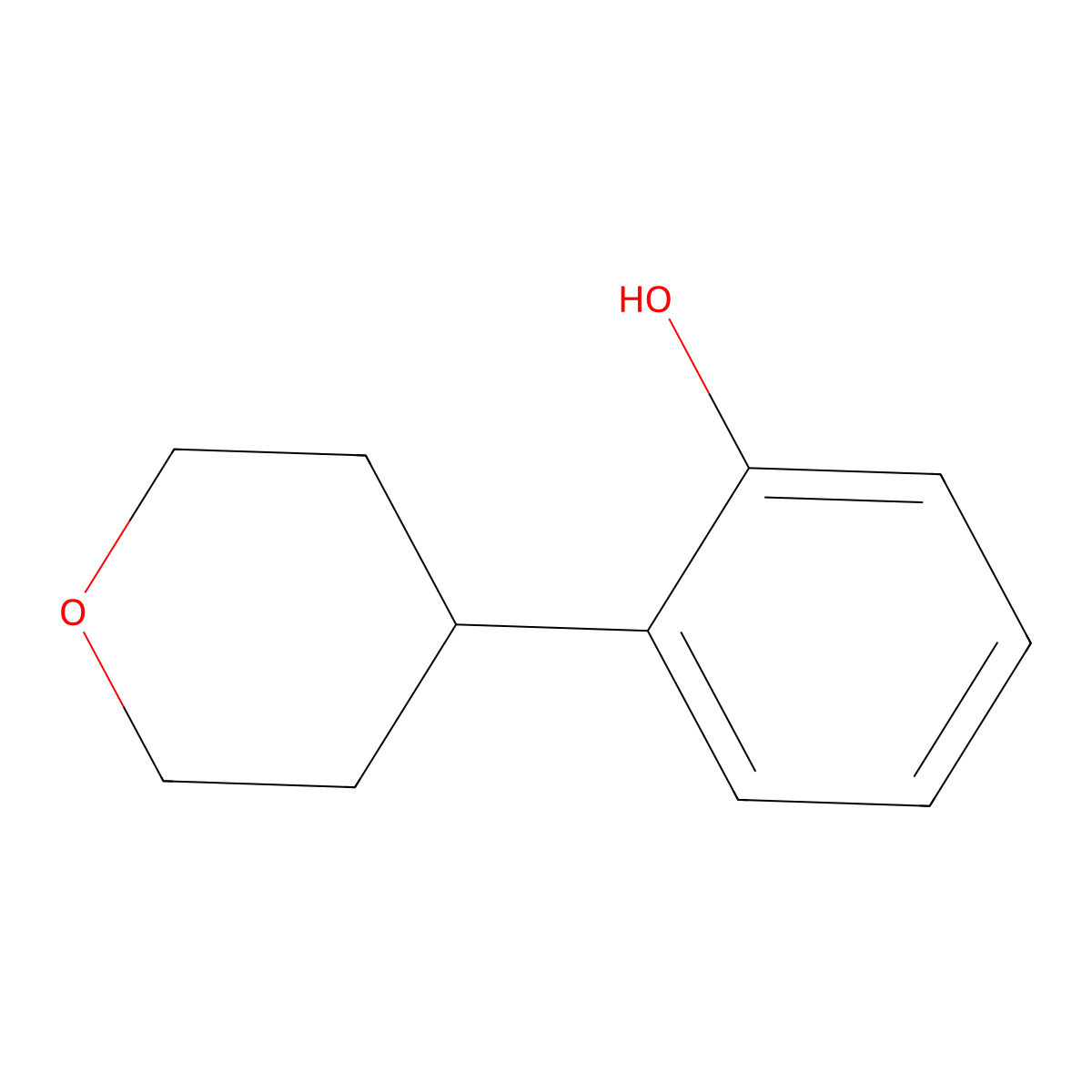 2-(4-Tetrahydropyranyl)phenol molecular structure, CAS 1353856-27-5