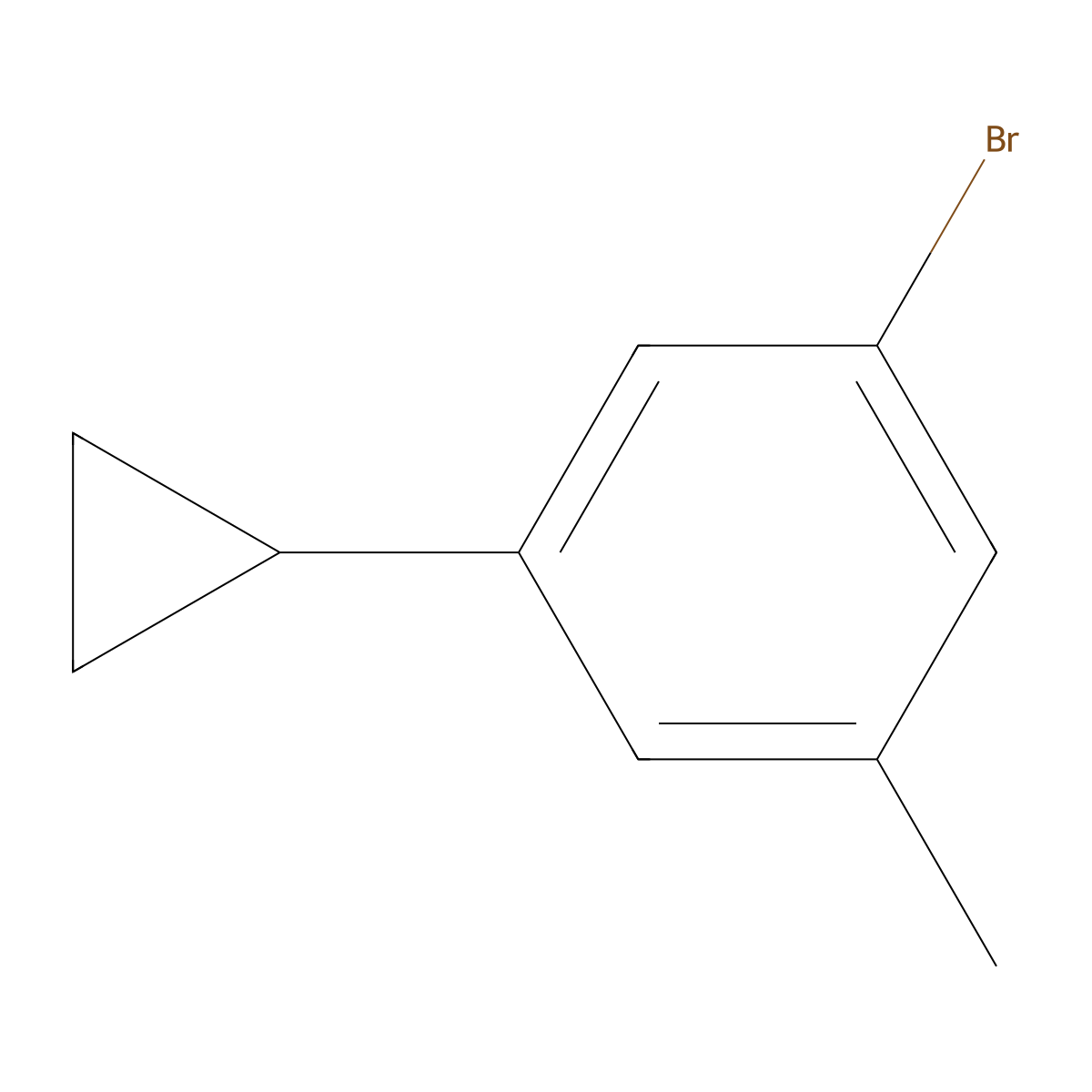 1-Bromo-3-cyclopropyl-5-methylbenzene molecular structure, CAS 1353856-32-2