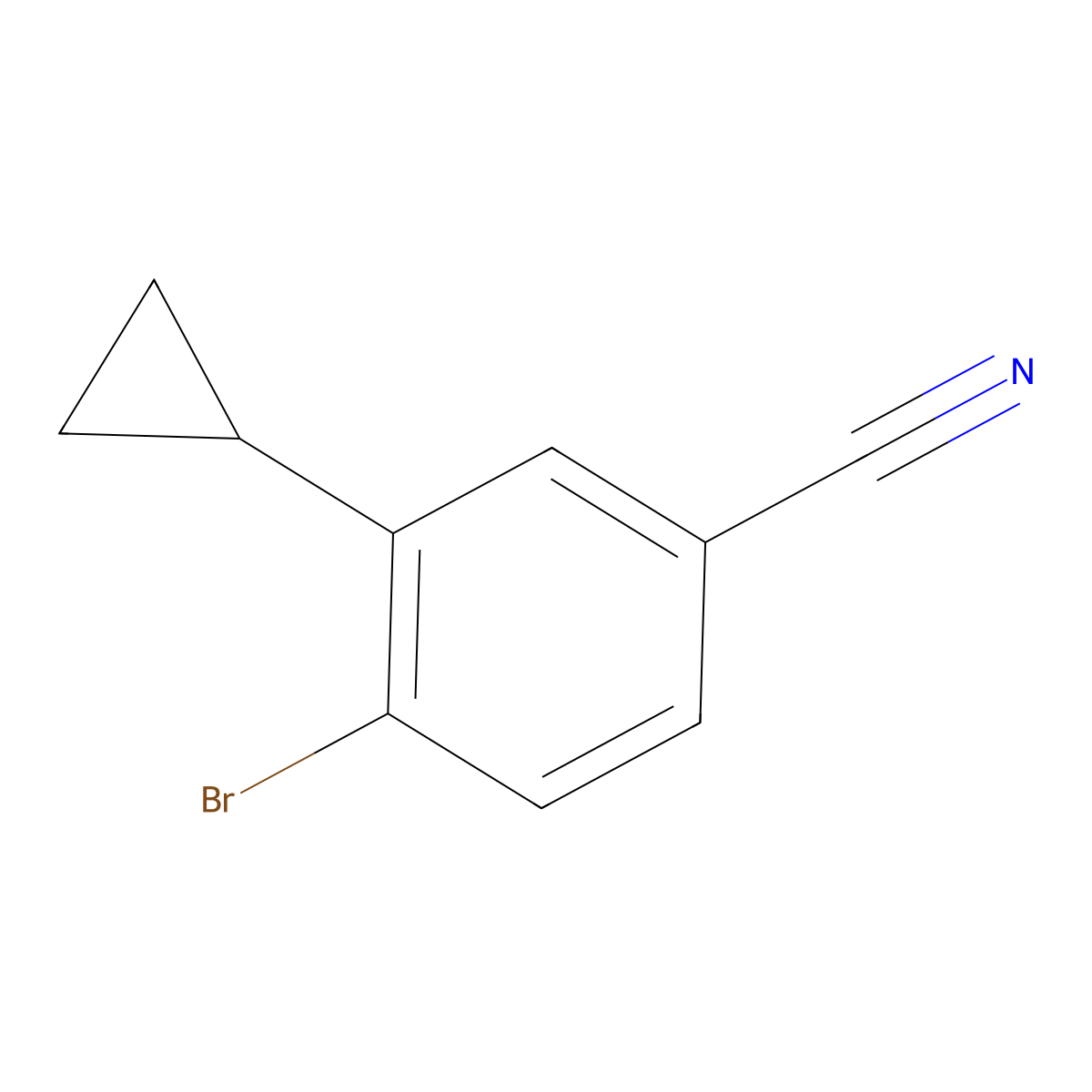 4-Bromo-3-cyclopropylbenzonitrile molecular structure, CAS 1353856-34-4