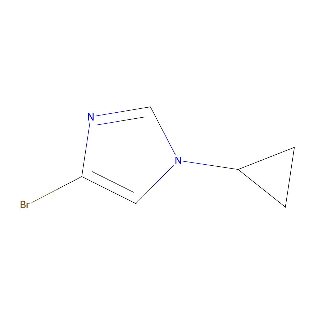 4-bromo-1-cyclopropyl-1H-imidazole molecular structure, CAS 1353856-38-8