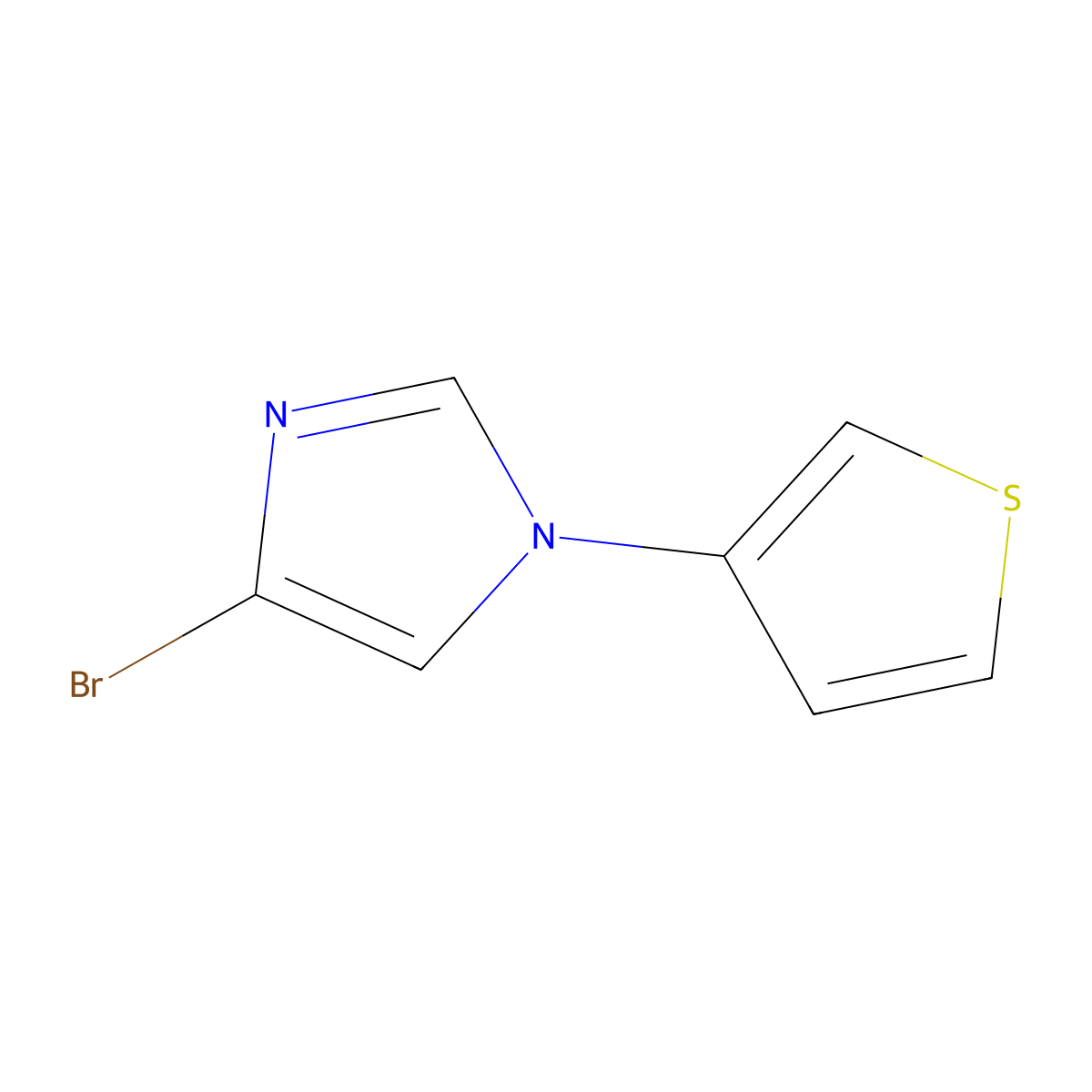 4-Bromo-1-(3-thienyl)-1H-imidazole molecular structure, CAS 1353856-41-3