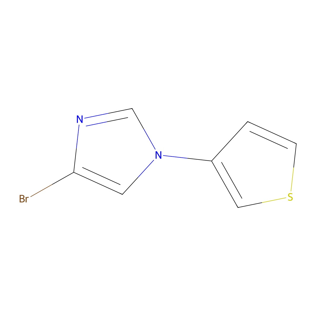 4-Bromo-1-(3-thienyl)-1H-imidazole molecular structure, CAS 1353856-41-3