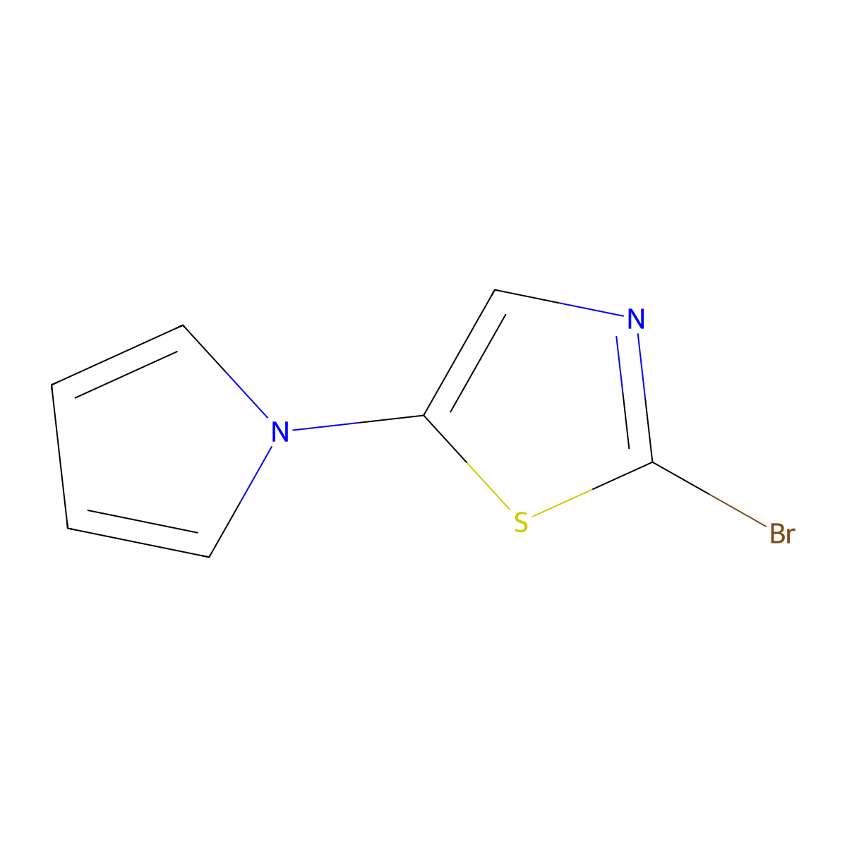 2-Bromo-5-(1H-pyrrol-1-yl)thiazole molecular structure, CAS 1353856-48-0