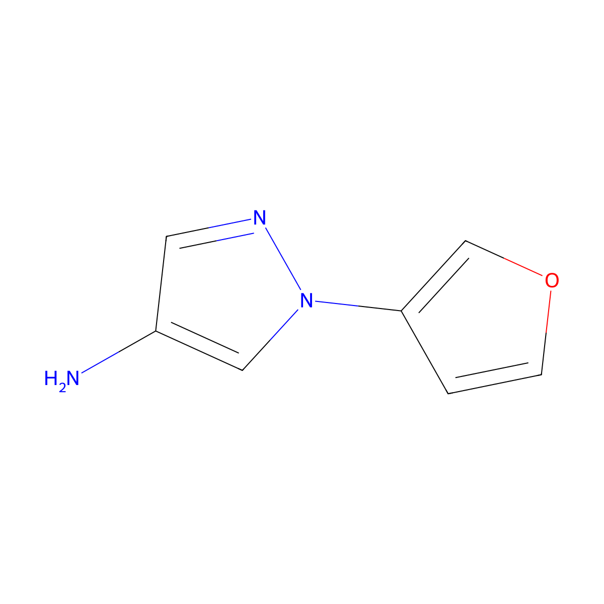 4-Amino-1-(3-furyl)pyrazole molecular structure, CAS 1353856-49-1