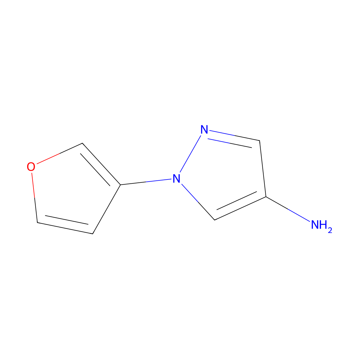 4-Amino-1-(3-furyl)pyrazole molecular structure, CAS 1353856-49-1