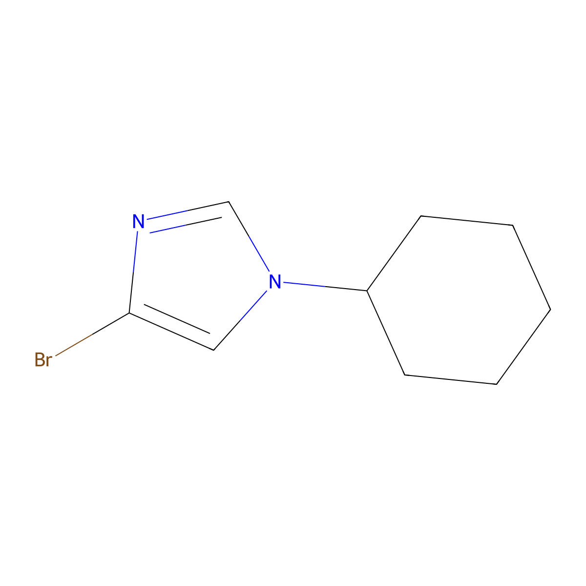 4-bromo-1-cyclohexyl-1H-imidazole molecular structure, CAS 1353856-51-5