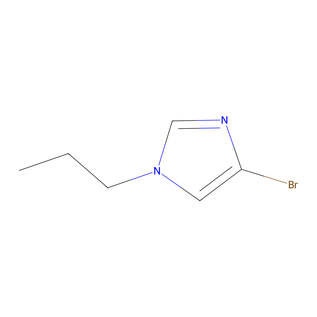 4-bromo-1-propyl-1H-imidazole molecular structure, CAS 1353856-52-6