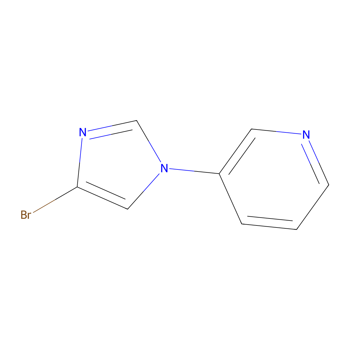 3-(4-Bromo-1H-imidazol-1-yl)pyridine molecular structure, CAS 1353856-53-7