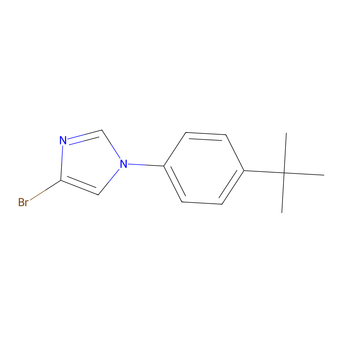 4-Bromo-1-(4-tert-butylphenyl)-1H-imidazole molecular structure, CAS 1353856-64-0