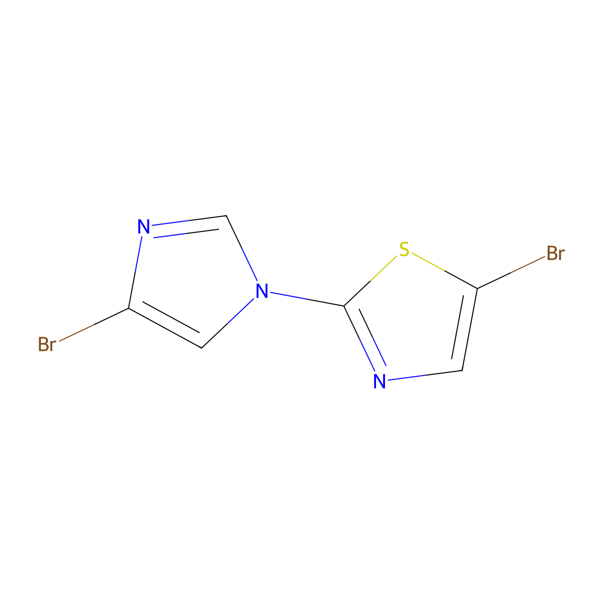 1-(5-Bromothiazol-2-yl)-4-bromoimidazole molecular structure, CAS 1353856-66-2