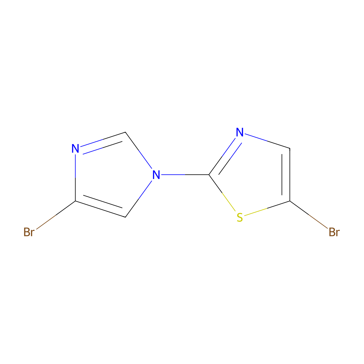 1-(5-Bromothiazol-2-yl)-4-bromoimidazole molecular structure, CAS 1353856-66-2