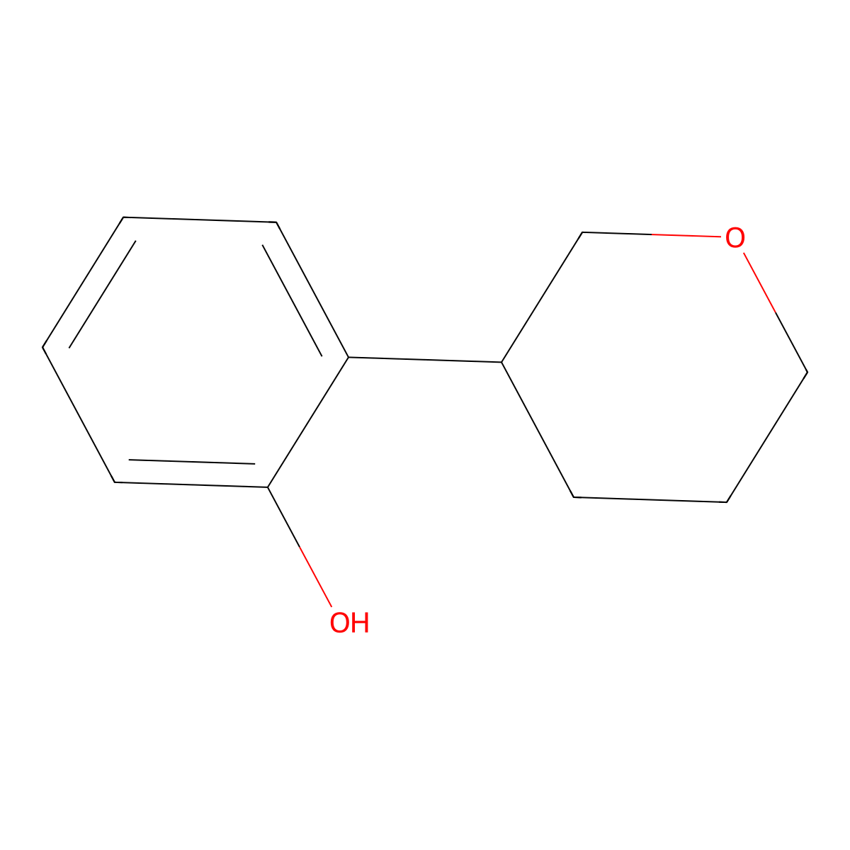 2-(3-Tetrahydropyranyl)phenol molecular structure, CAS 1353856-69-5