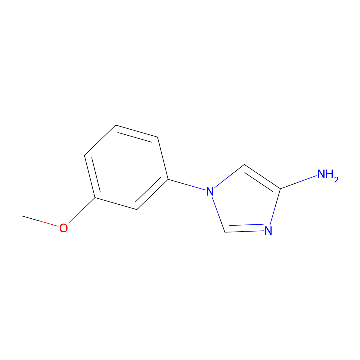 4-Amino-1-(3-methoxyphenyl)imidazole molecular structure, CAS 1353856-77-5
