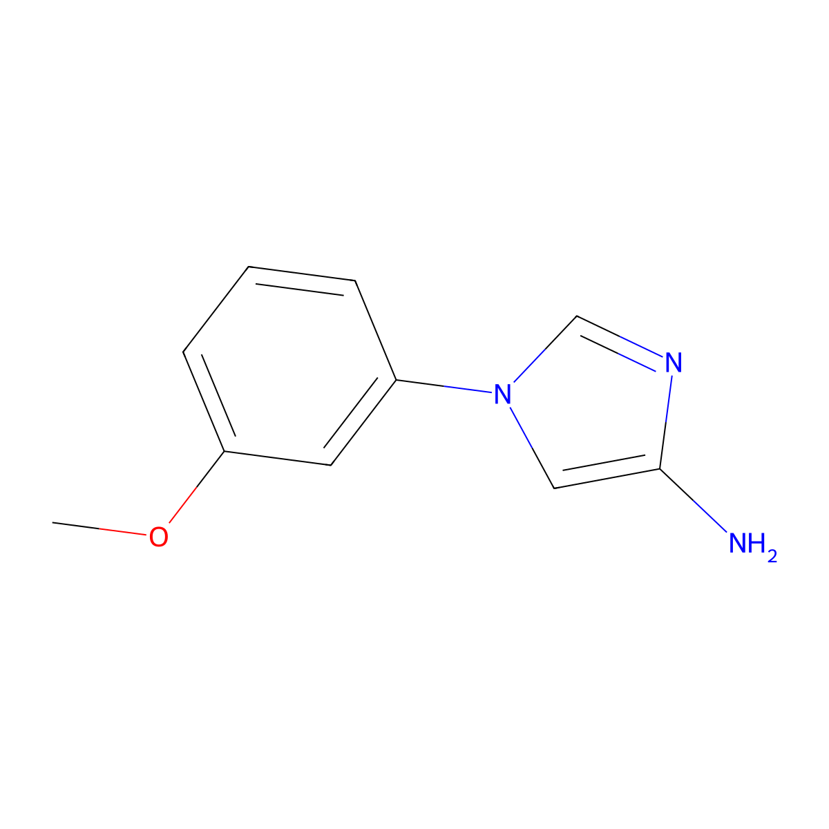 4-Amino-1-(3-methoxyphenyl)imidazole molecular structure, CAS 1353856-77-5