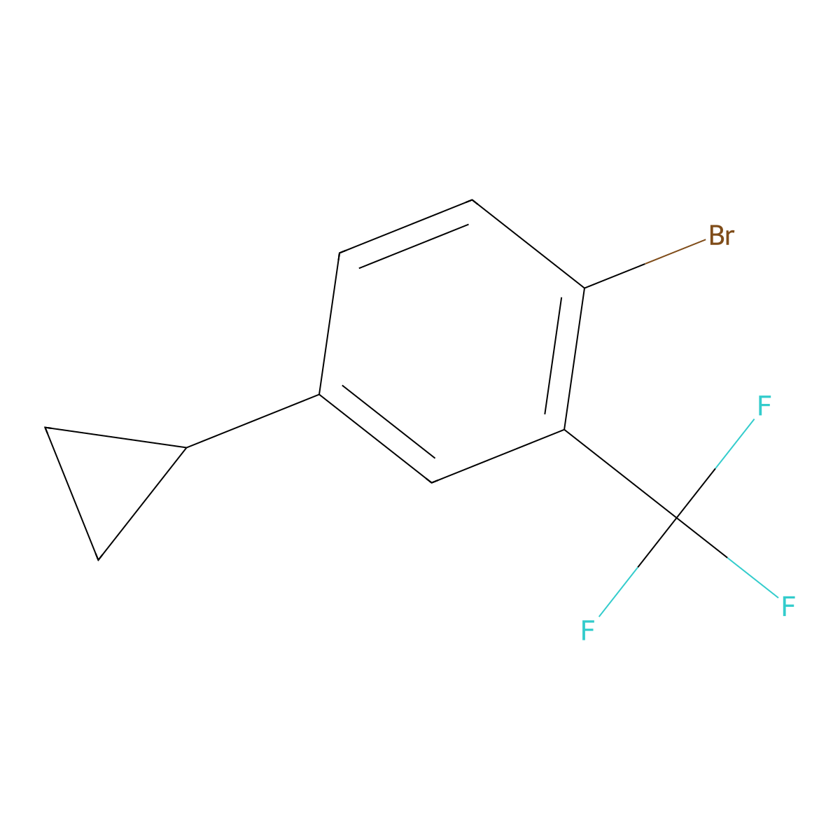 4-Cyclopropyl-2-trifluoromethylbromobenzene molecular structure, CAS 1353856-82-2