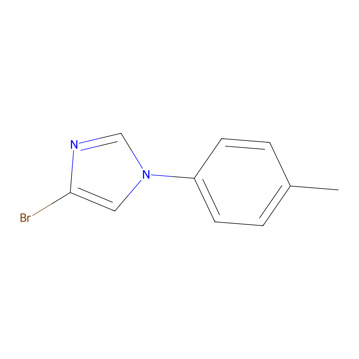 4-bromo-1-(p-tolyl)-1H-imidazole molecular structure, CAS 1353856-88-8