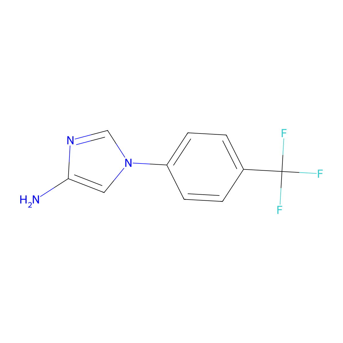 4-Amino-1-(4-trifluoromethylphenyl)imidazole molecular structure, CAS 1353856-89-9