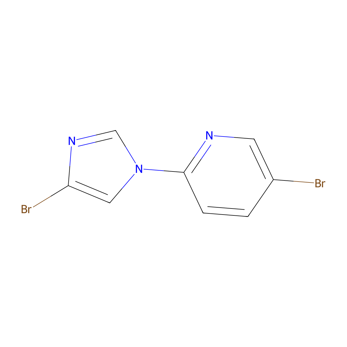 1-(5-Bromo-2-pyridyl)-4-bromoimidazole molecular structure, CAS 1353856-90-2
