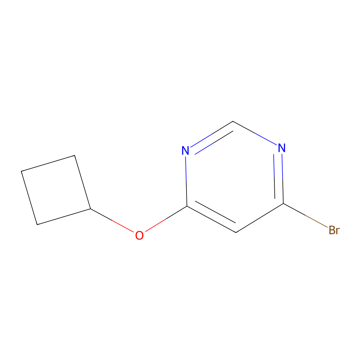 4-Bromo-6-cyclobutoxypyrimidine molecular structure, CAS 1353856-99-1