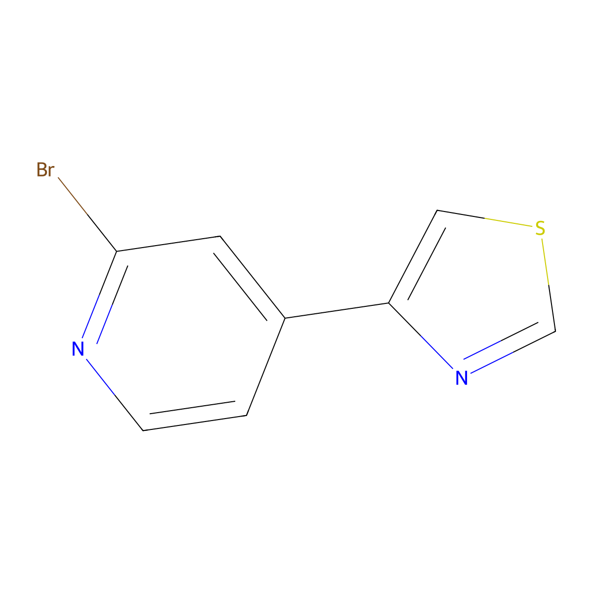 4-(2-Bromopyridin-4-YL)thiazole molecular structure, CAS 1353857-00-7