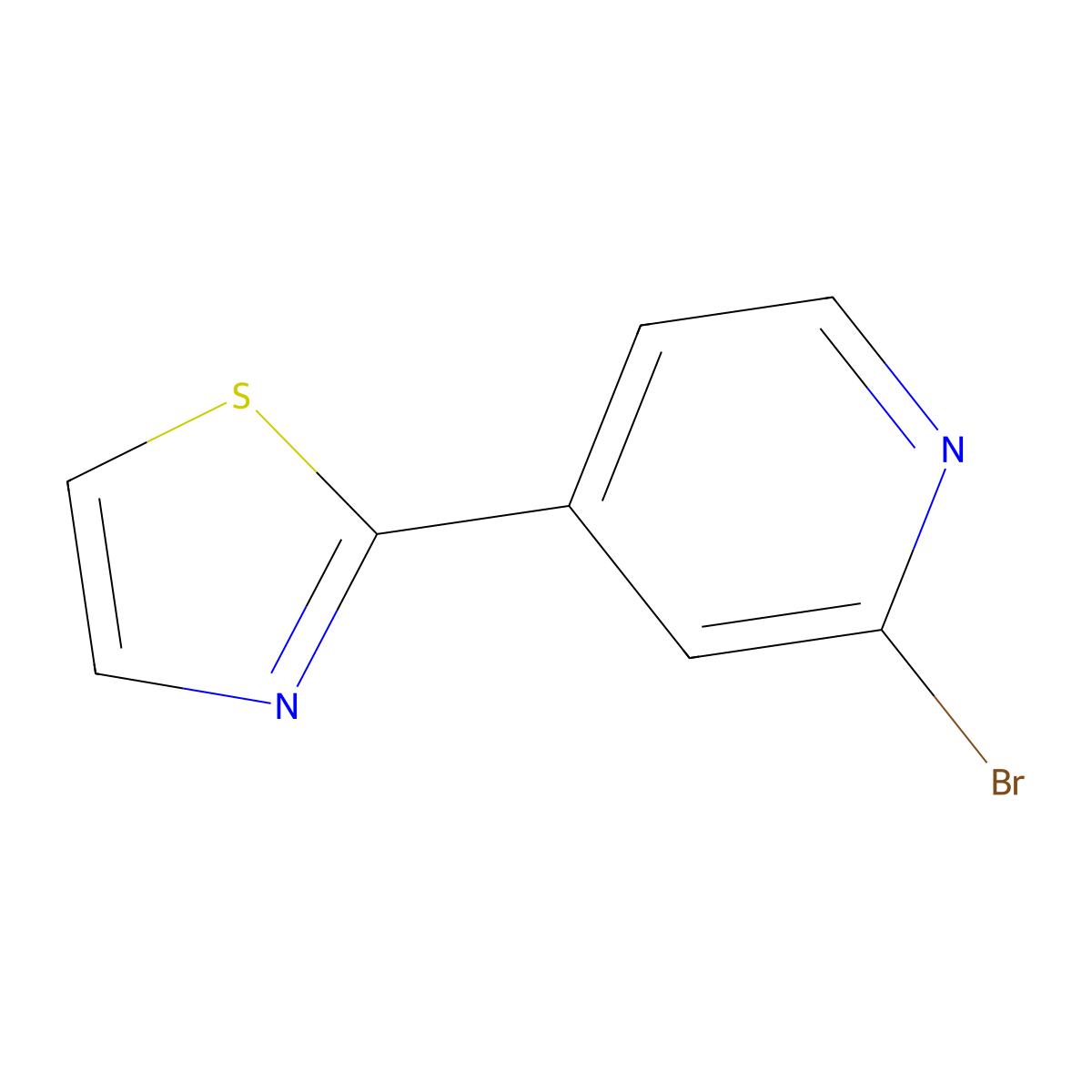 2-(2-Bromopyridin-4-YL)thiazole molecular structure, CAS 1353857-01-8