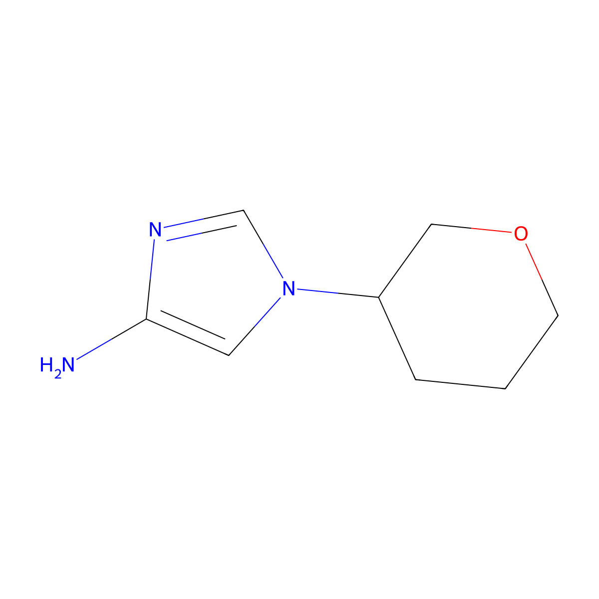 4-Amino-1-(3-tetrahydropyranyl)imidazole molecular structure, CAS 1353857-09-6