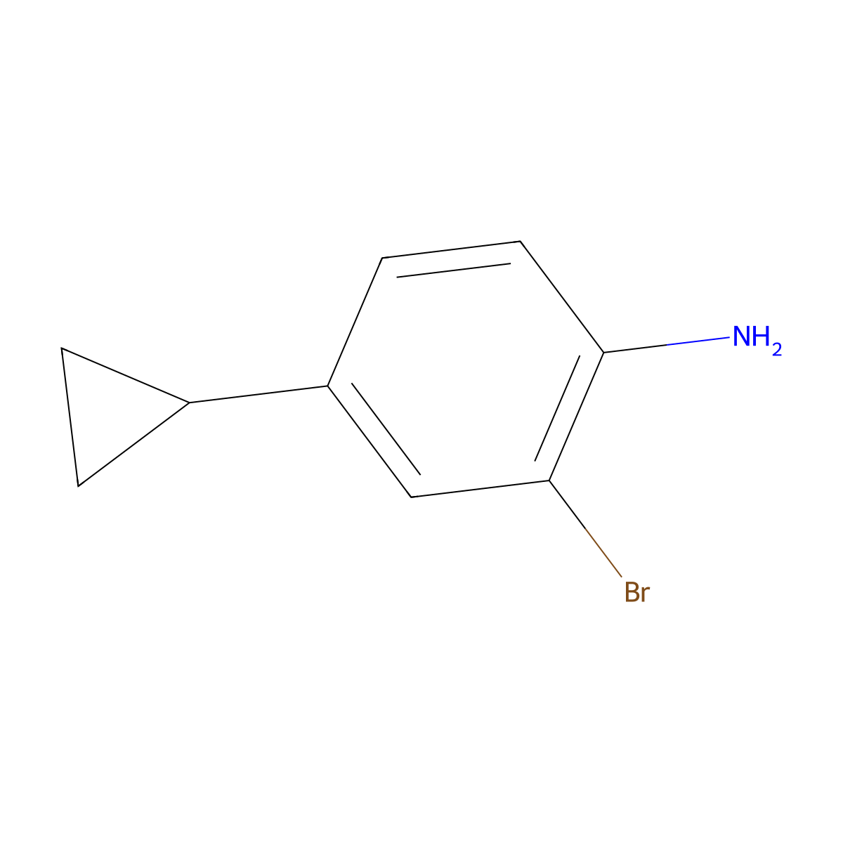 2-Bromo-4-cyclopropylaniline molecular structure, CAS 1353857-13-2