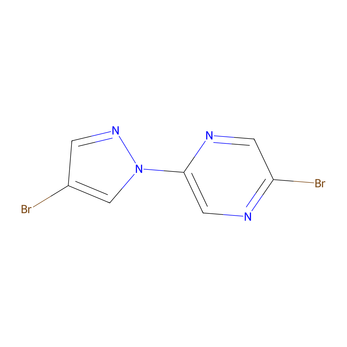 1-(5-Bromo-2-pyrazyl)-4-bromopyrazole molecular structure, CAS 1353857-17-6