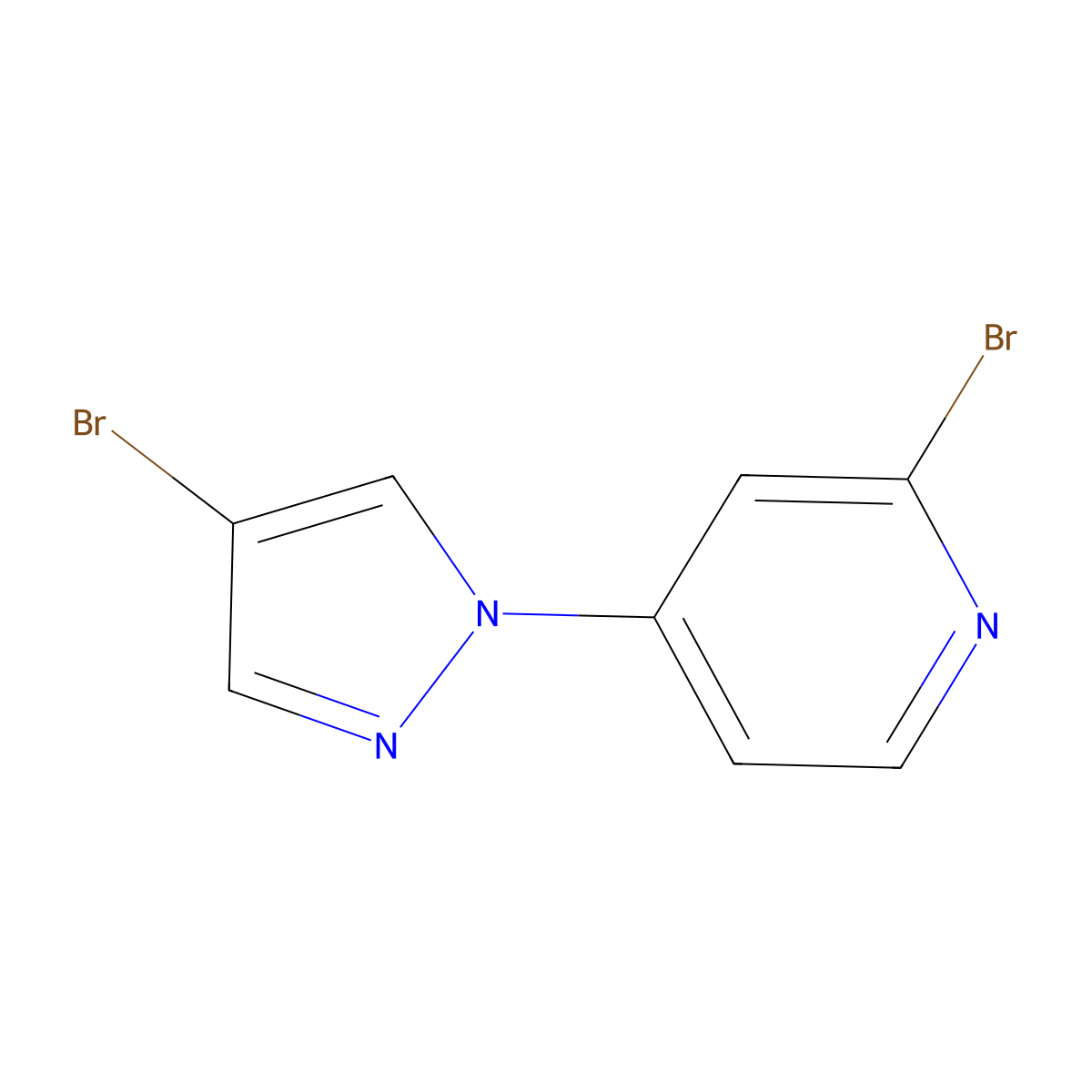 1-(2-Bromo-4-pyridyl)-4-bromopyrazole molecular structure, CAS 1353857-20-1