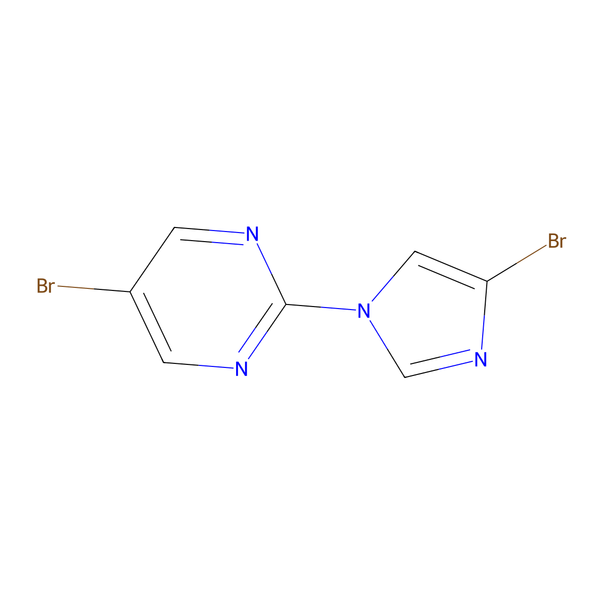 1-(5-Bromo-2-pyrimidyl)-4-bromoimidazole molecular structure, CAS 1353857-24-5