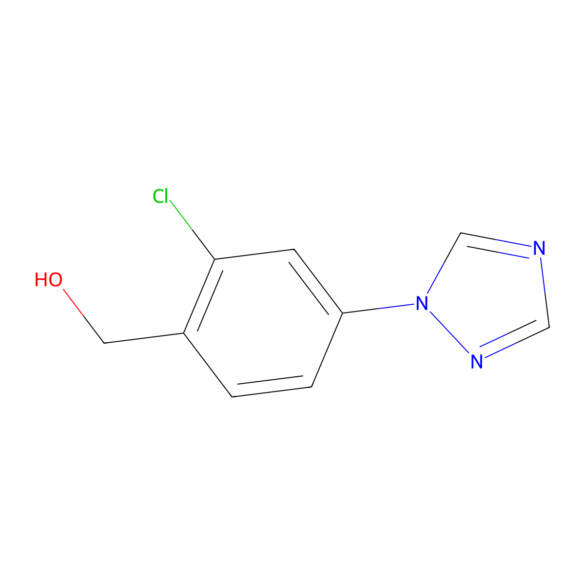 (2-chloro-4-(1H-1,2,4-triazol-1-yl)phenyl)methanol molecular structure, CAS 1353878-01-9