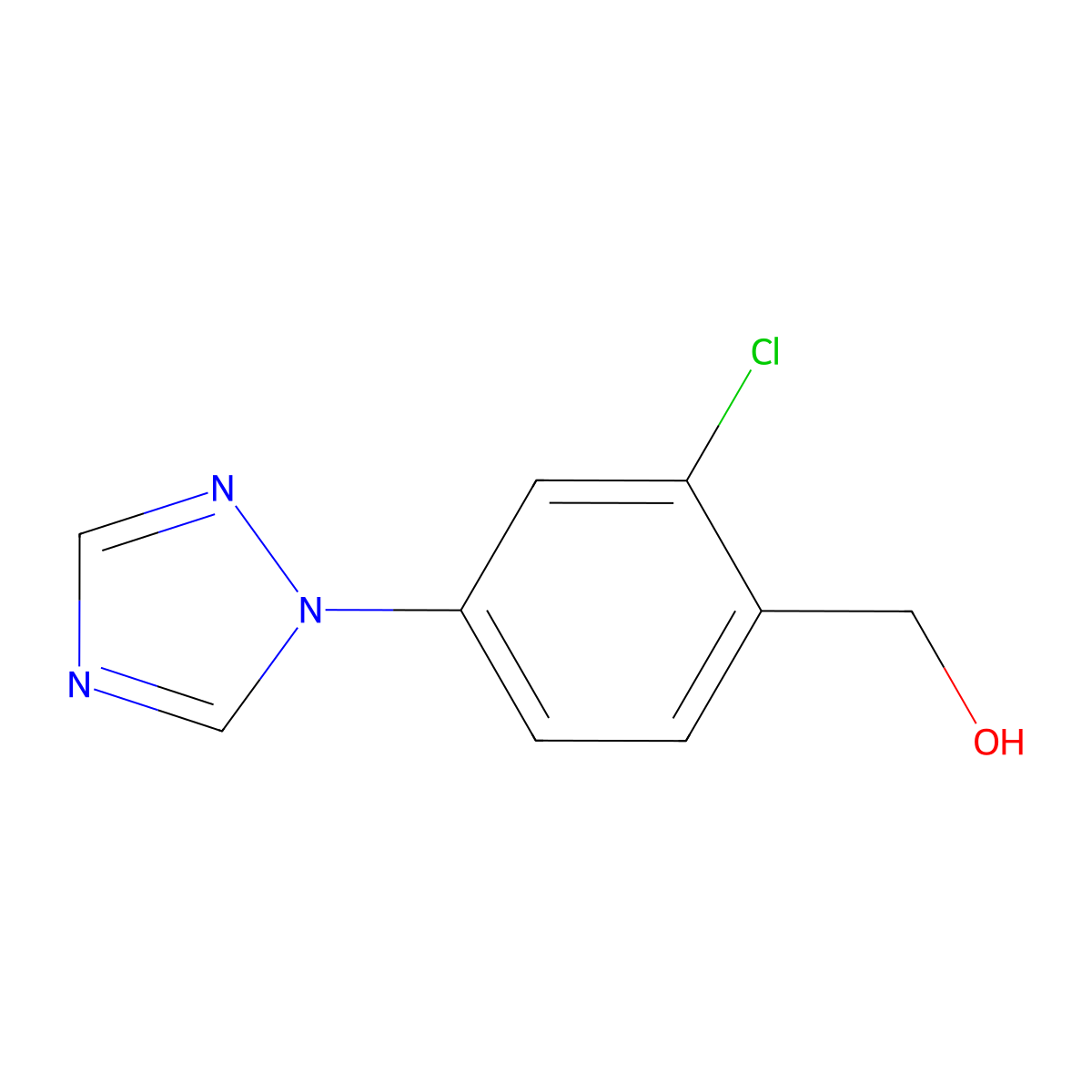 (2-chloro-4-(1H-1,2,4-triazol-1-yl)phenyl)methanol molecular structure, CAS 1353878-01-9