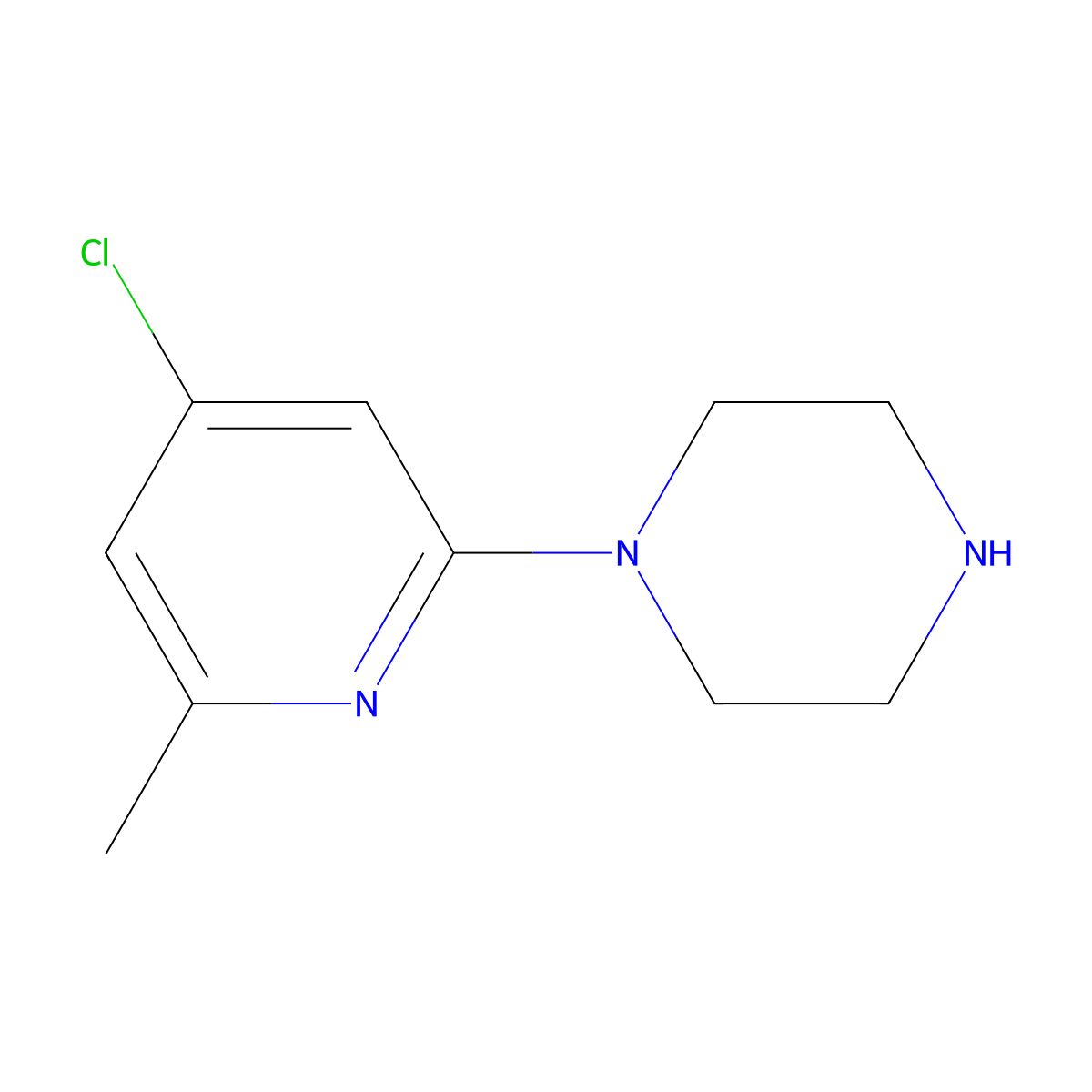 1-(4-Chloro-6-methylpyridin-2-yl)piperazine molecular structure, CAS 1353878-02-0
