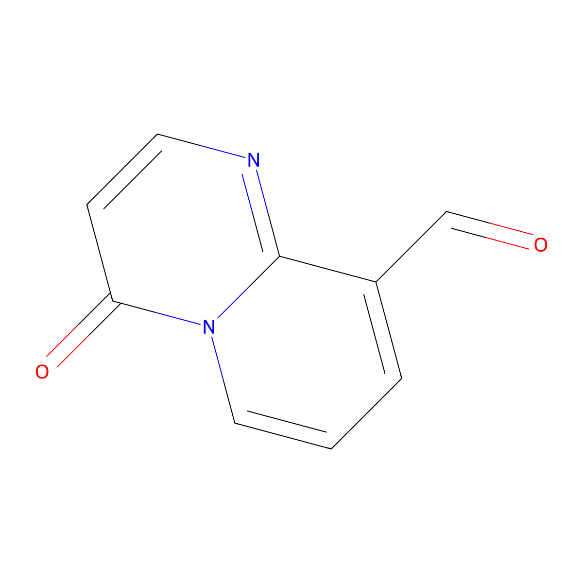 4-oxo-4H-pyrido(1,2-a)pyrimidine-9-carbaldehyde molecular structure, CAS 1353878-06-4