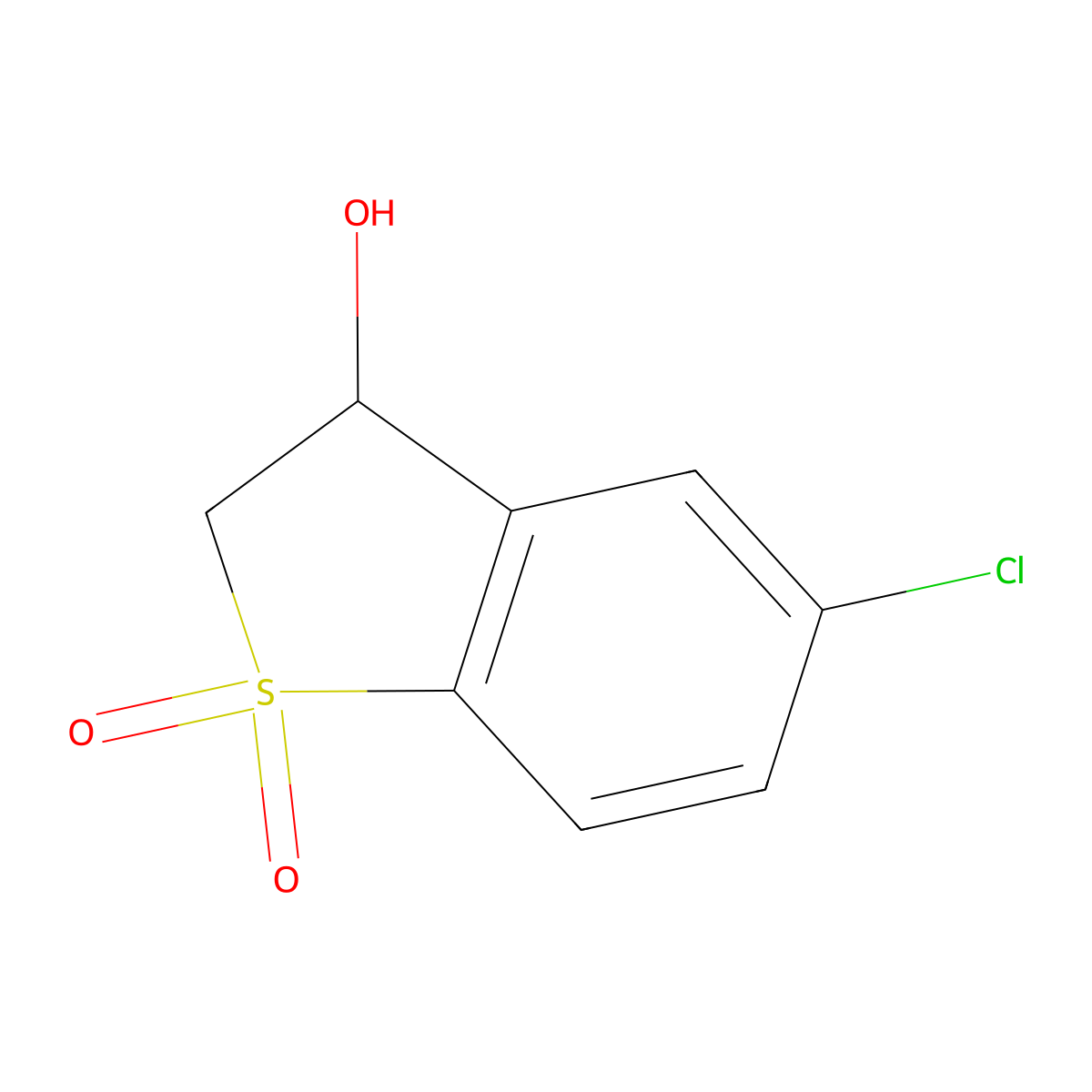 5-Chloro-3-hydroxy-2,3-dihydro-benzothiophene-1,1-dione molecular structure, CAS 1353878-07-5