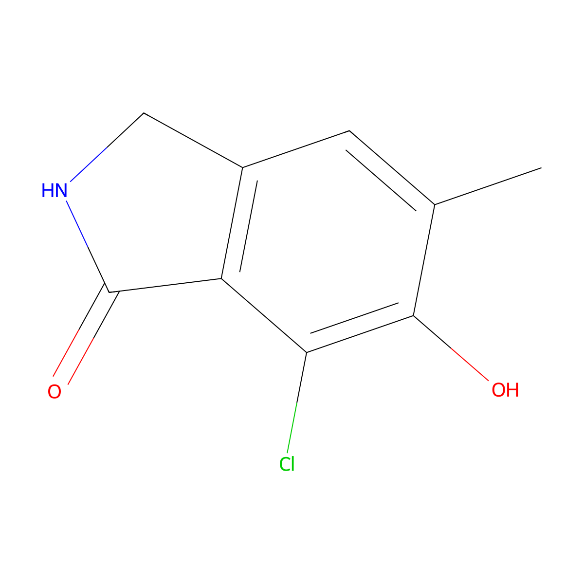 7-chloro-6-hydroxy-5-methyl-2,3-dihydro-1H-isoindol-1-one molecular structure, CAS 1353878-10-0
