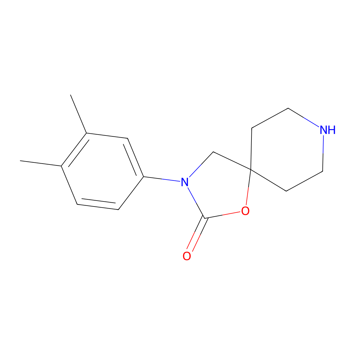 3-(3,4-Dimethylphenyl)-1-oxa-3,8-diazaspiro[4.5]decan-2-one molecular structure, CAS 1353878-21-3