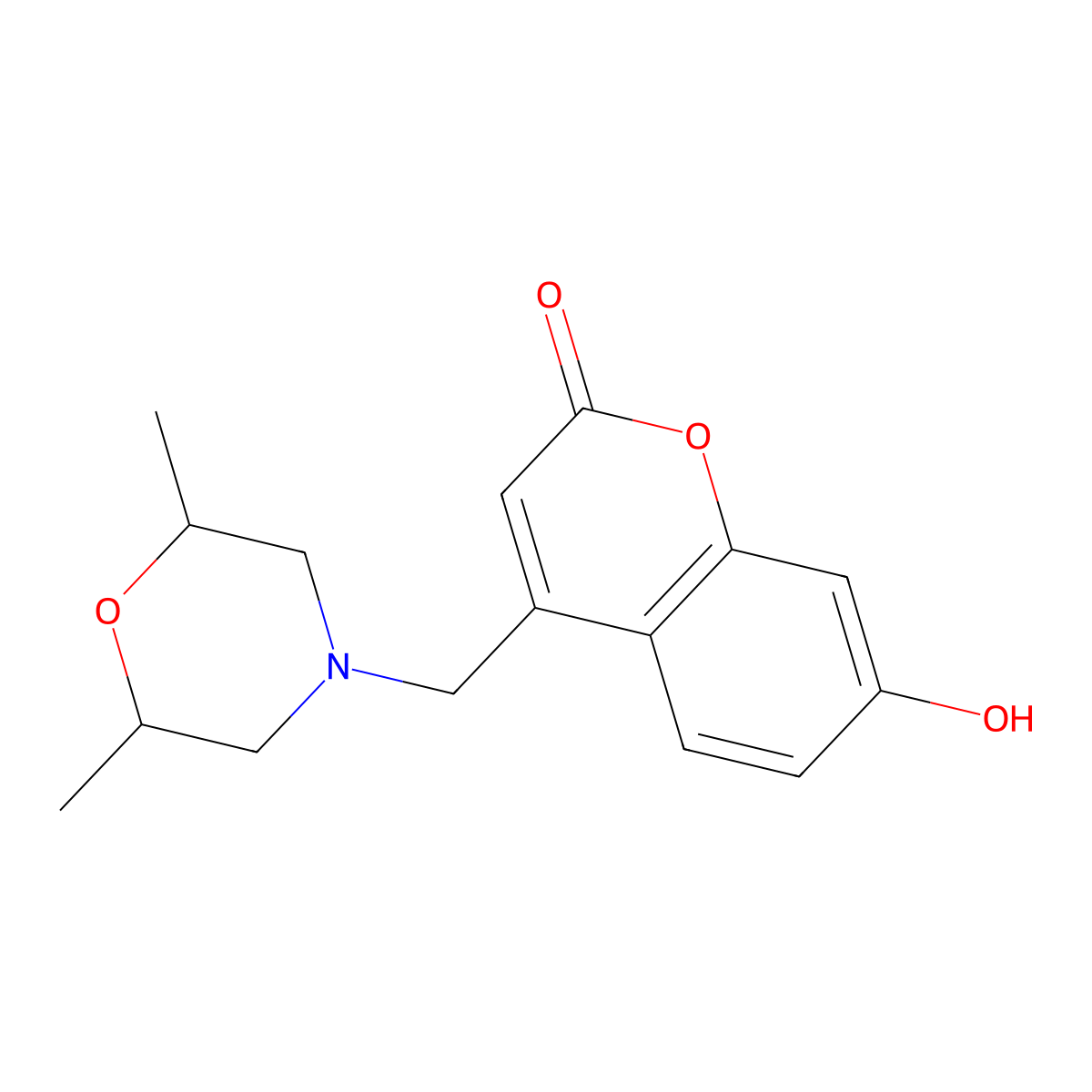 4-((cis-2,6-dimethylmorpholin-4-yl)methyl)-7-hydroxy-2H-chromen-2-one molecular structure, CAS 1353878-27-9