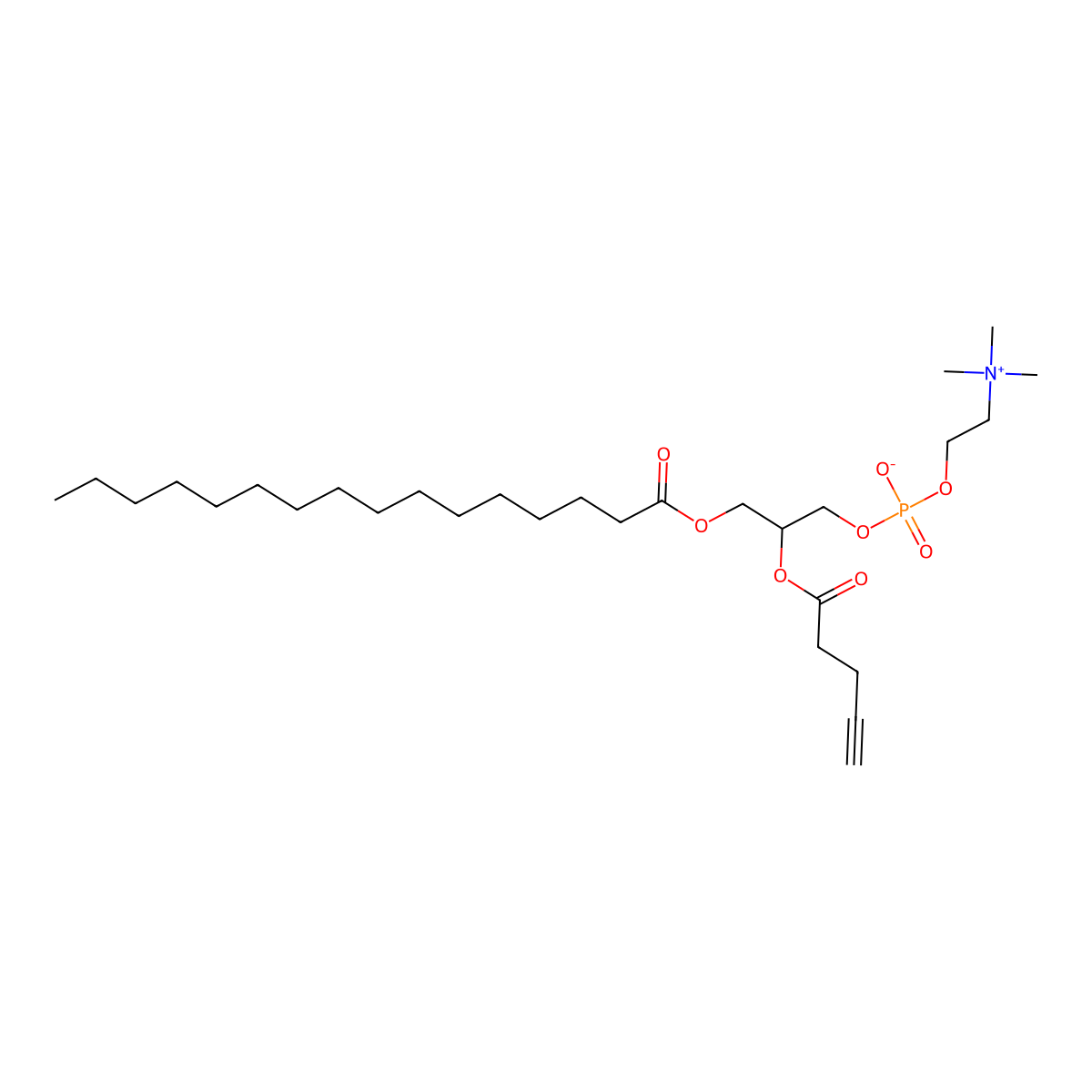 1-Palmitoyl-2-(propargylacetyl)-SN-glycero-3-phosphocholine molecular structure, CAS 1353897-91-2