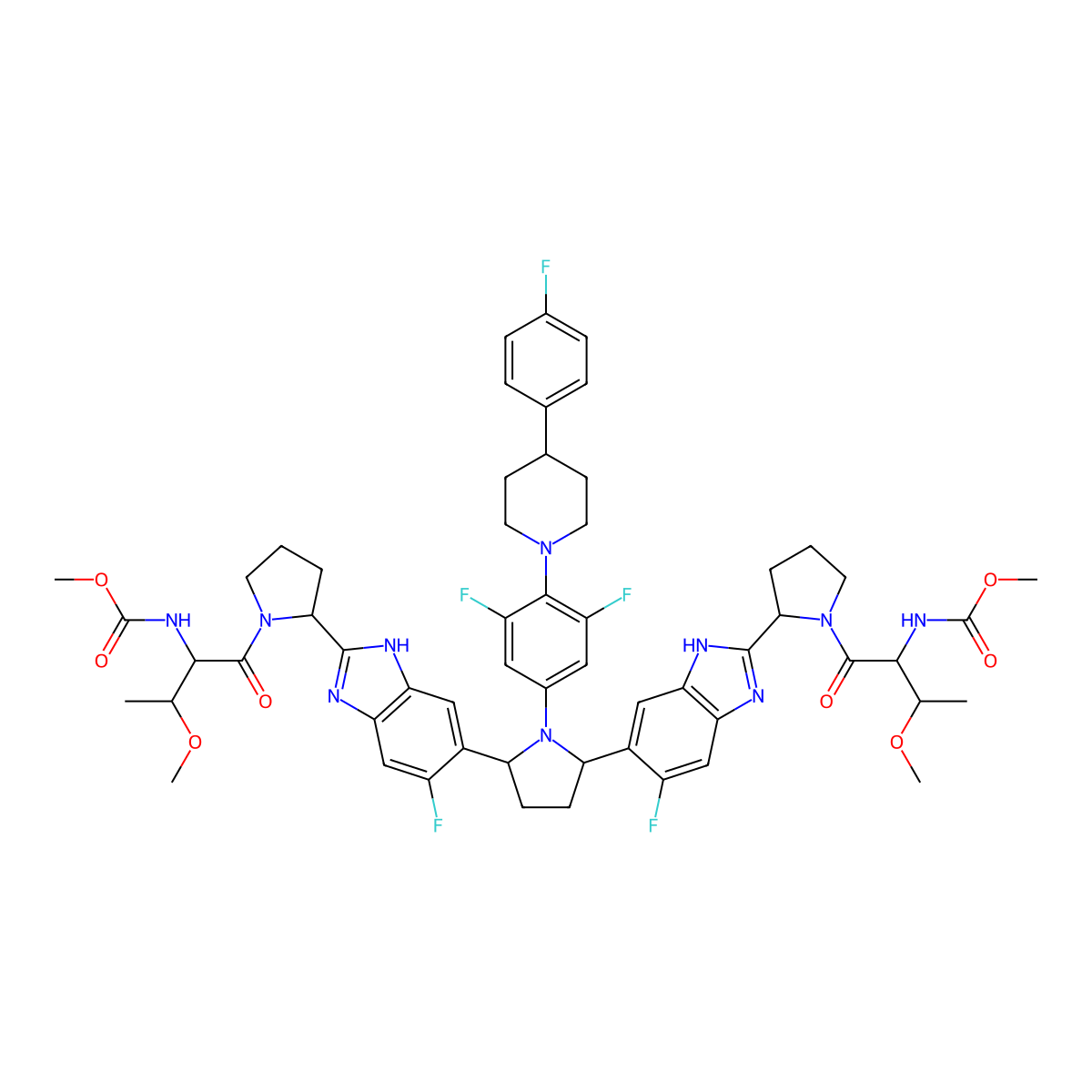 Pibrentasvir molecular structure, CAS 1353900-92-1