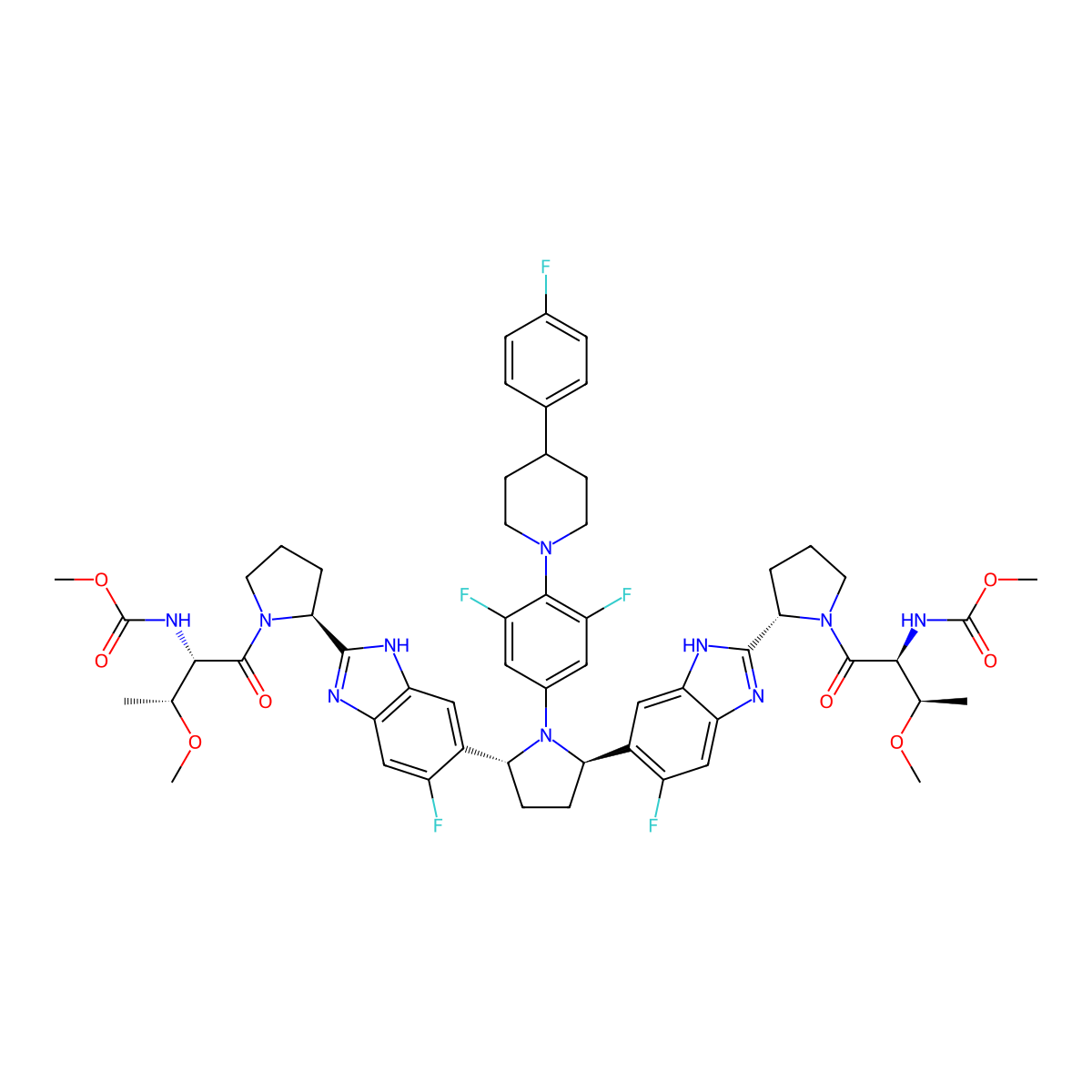 Pibrentasvir molecular structure, CAS 1353900-92-1
